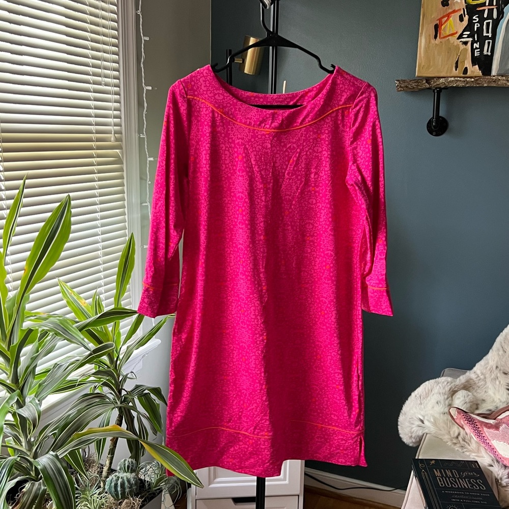 Lands End Pink Tunic Dress Sz Small